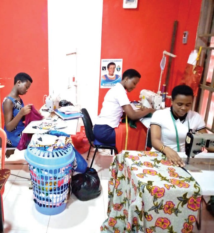 Women at a crafts and tailoring training